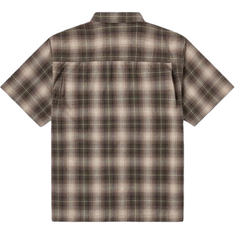 Vans Fashionable Comfortable Versatile Short Sleeve Shirt Men shirts Walnut VN000KYW1NU