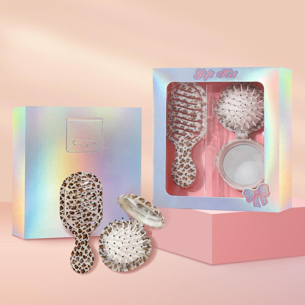 Special Water Transfer Mirror Comb Gift Set for Women and Children