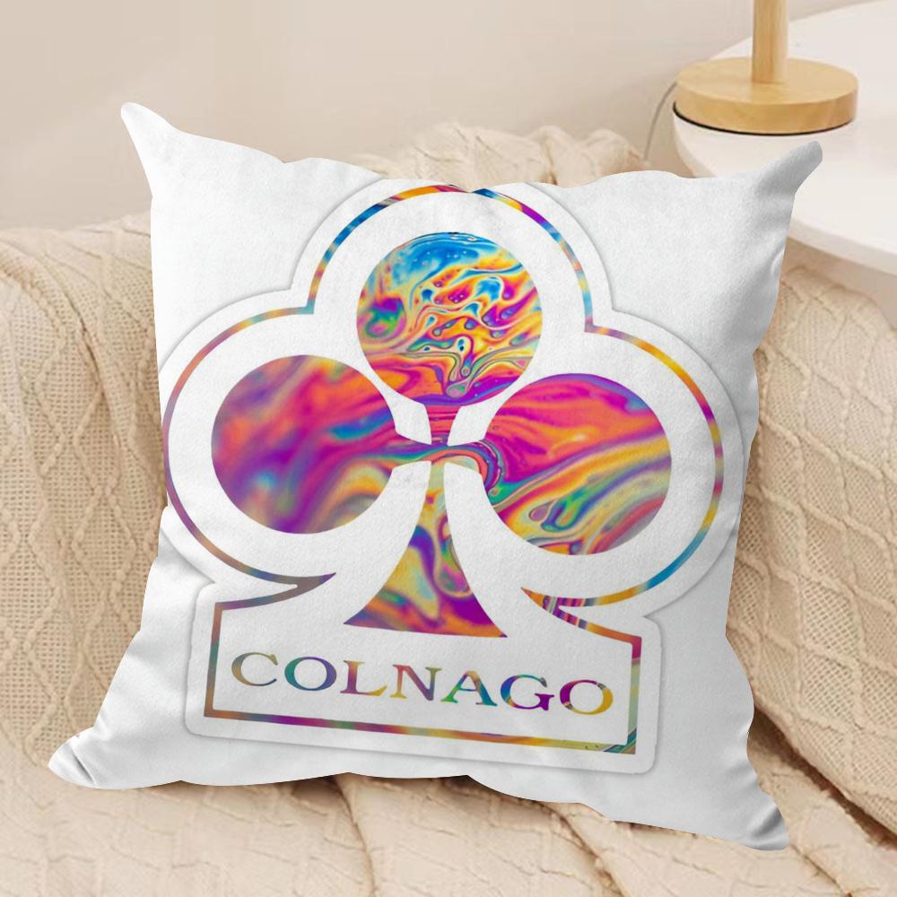 Racing C-ColnagoS BicycleCushion Cover Soft Plush Fabric Double-Sided Printed Sofa Cushion Cover for All Seasons Home Decor Gift