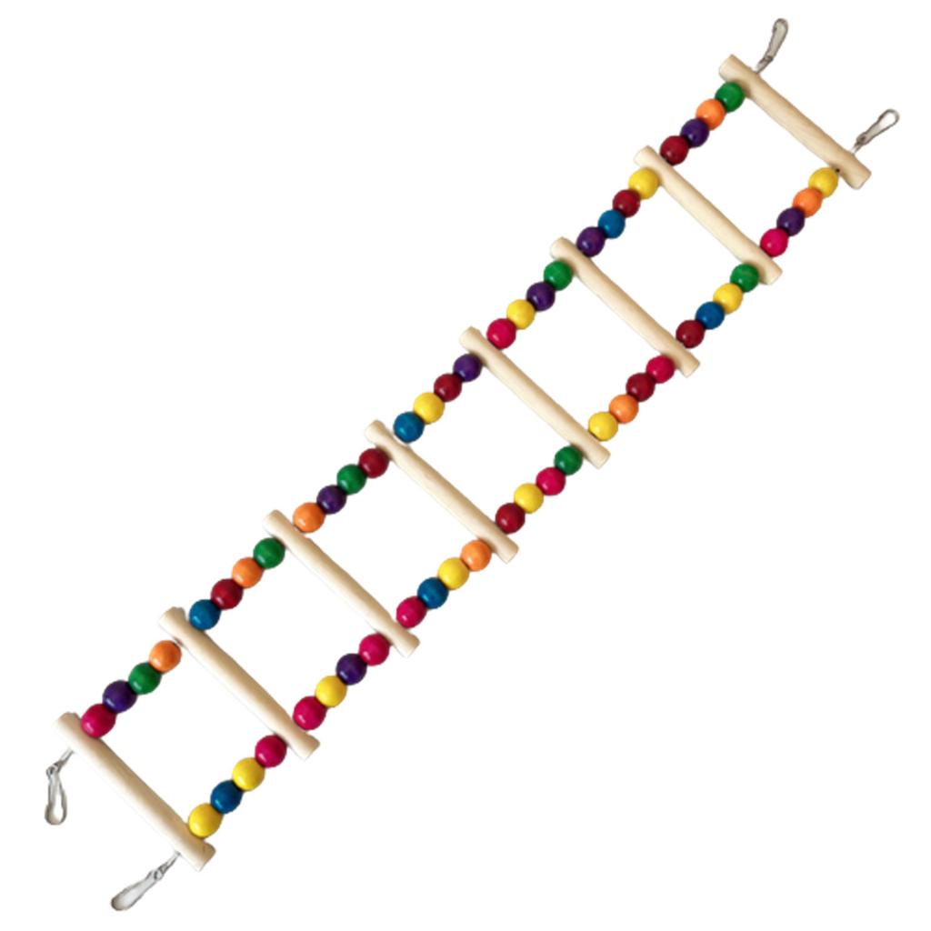 Bird Wooden Ladder Bridge Bird Swing Toy Parrot Climbing Ladder Toy Bird Ladder Toy Bird Hanging Ladder Parrot Swing