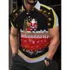 Christmas Men's Polo Shirt with Santa Claus Pattern