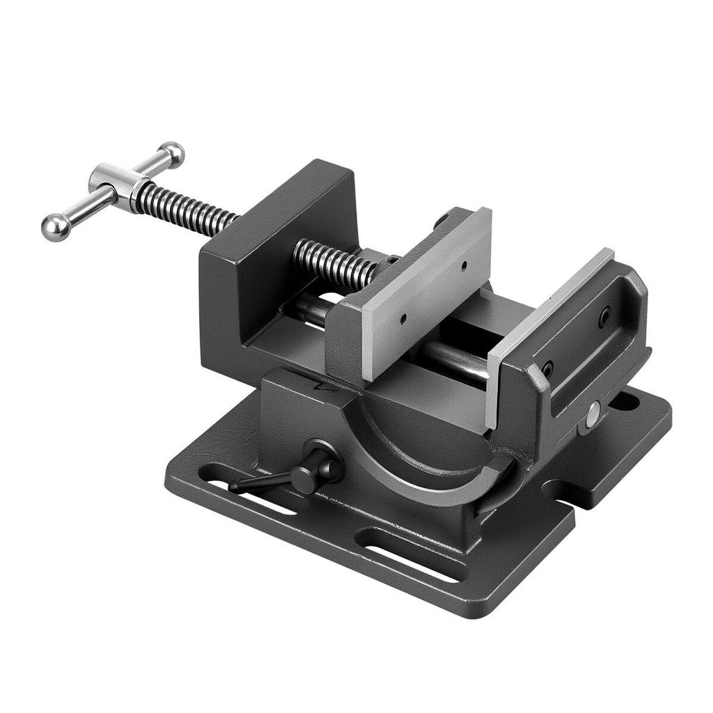 Tilting Vise, 4.25 Inch Jaw Width, Portable Drill Press Bench Vise, 090° Adjustable Tilt, Durable Cast Iron Construction, Workbench Vice for