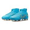 Mercurial Superfly 8 Slip Resistant Cushioning Abrasion Resistant Mid Top Kids' Soccer Shoes Blue Kids' DJ2854-484
