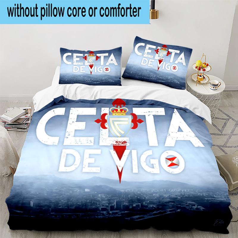 Celta Vigo Crest 3PCS Bedding set,Ideal for1pc Duvet Cover And 2pcs Pillowcases Perfect for Christmas gift,Ideal for Bedroom, Dormitory
