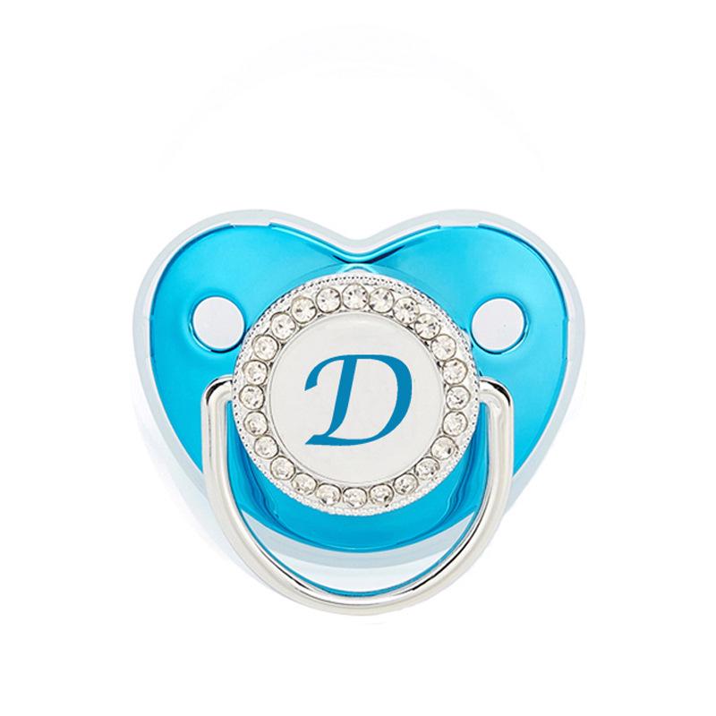 Blue Baby Diamond Pacifier - 26 Letter Teething Soother