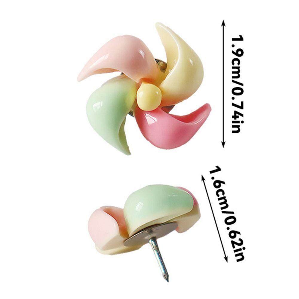 10/20/30Pcs DIY Board Push Pin Creative Thumb Tacks Windmill-Shaped Pushpins Wall Markers