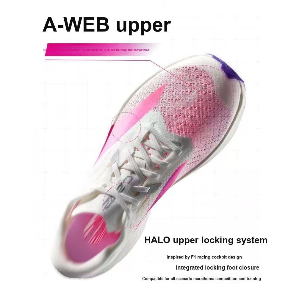 Anta C202 7.0 Nirvana Carbon Plate Lightweight Professional Fabric Resilience Low-Top Marathon Running Shoes Women Sneaker 122545575-1