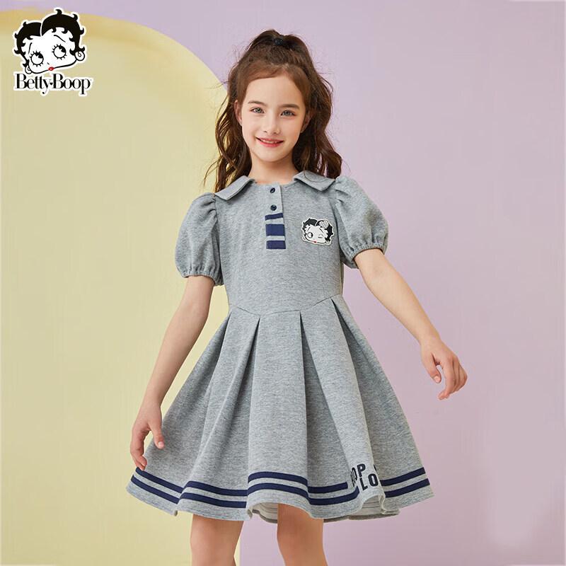 Betty 2026 Summer Girls' Loose Short Sleeve Dress