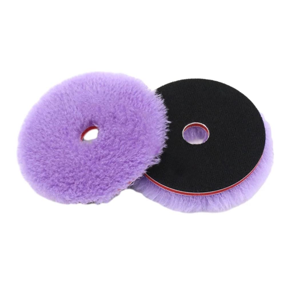 

1pcs 5.5 Inch Purple Wool Polishing Pad Car Paint Polishing Backing Buffing Pad For Auto Body Waxing Buffer Polisher