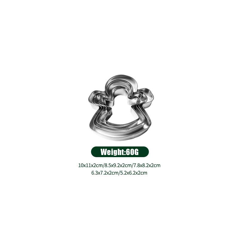 Stainless Steel Christmas Cookie Molds Snowflake Christmas Tree Gingerbread Man Cookie Molds Diy Baking Cookie Molds