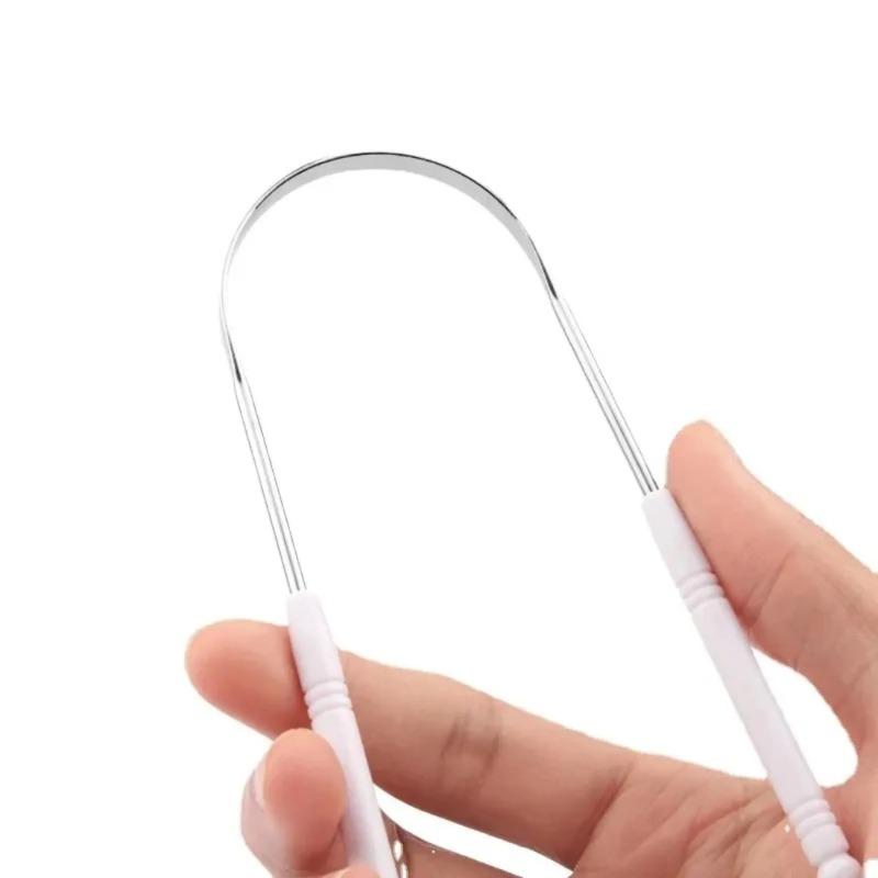 1Pc Stainless Steel Tongue Scraper Cleaner Fresh Breath Coated Tongue Toothbrush Oral Hygiene Care Tools