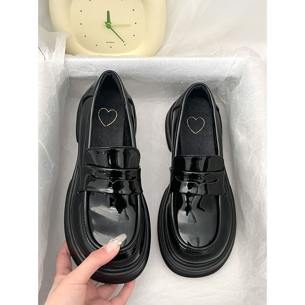 French platform small leather shoes women's British style 2025 new spring and autumn retro jk uniform Mary Jane shoes versatile single shoes