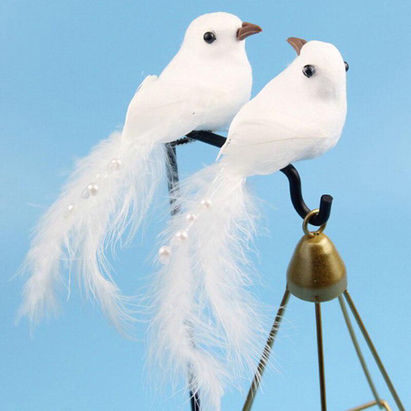 2/4pcs/set Artificial 3D Simulation Bird Foam Feather Bird DIY Party Crafts Ornament Props Home Garden Decor Wedding Decoration