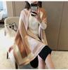 Xiaoxiangfeng scarf high-end autumn and winter plaid double-sided shawl fashion letter scarf diamond high-end scarf