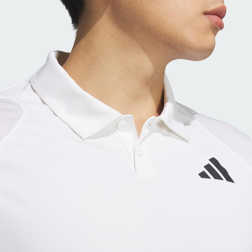 adidas Koszulka polo Tennis 3 paski Męska Biały/Czarny KA8332