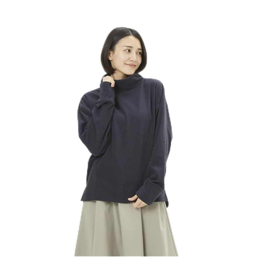 Mizuno Polartec Microfleece Long Recycled Size M Women's Pullover, Sleeve, Warm, Material, Black,