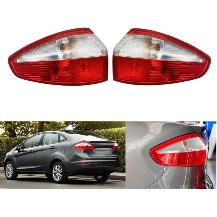 Car Accessories Exterior Rear Bumper Tail Light Taillight Brake Stop Lamp Compatible For Ford Fiesta Sedan 2013 2014 2015 With Bulbs(Left side)