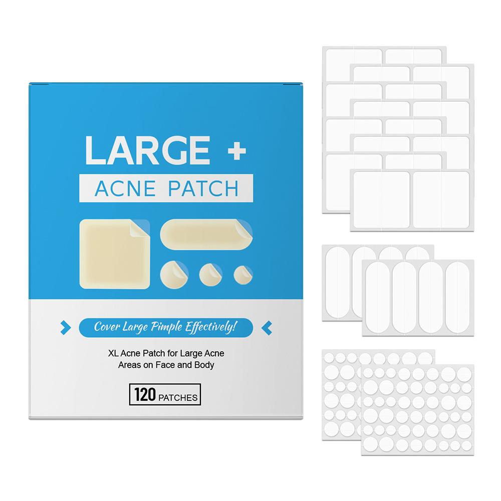 120PCS Hydrocolloid Patch Acne Acne Patch Mild Non-irritating Removal Full Face Pimple Patches Protect Skin Face Cleaning