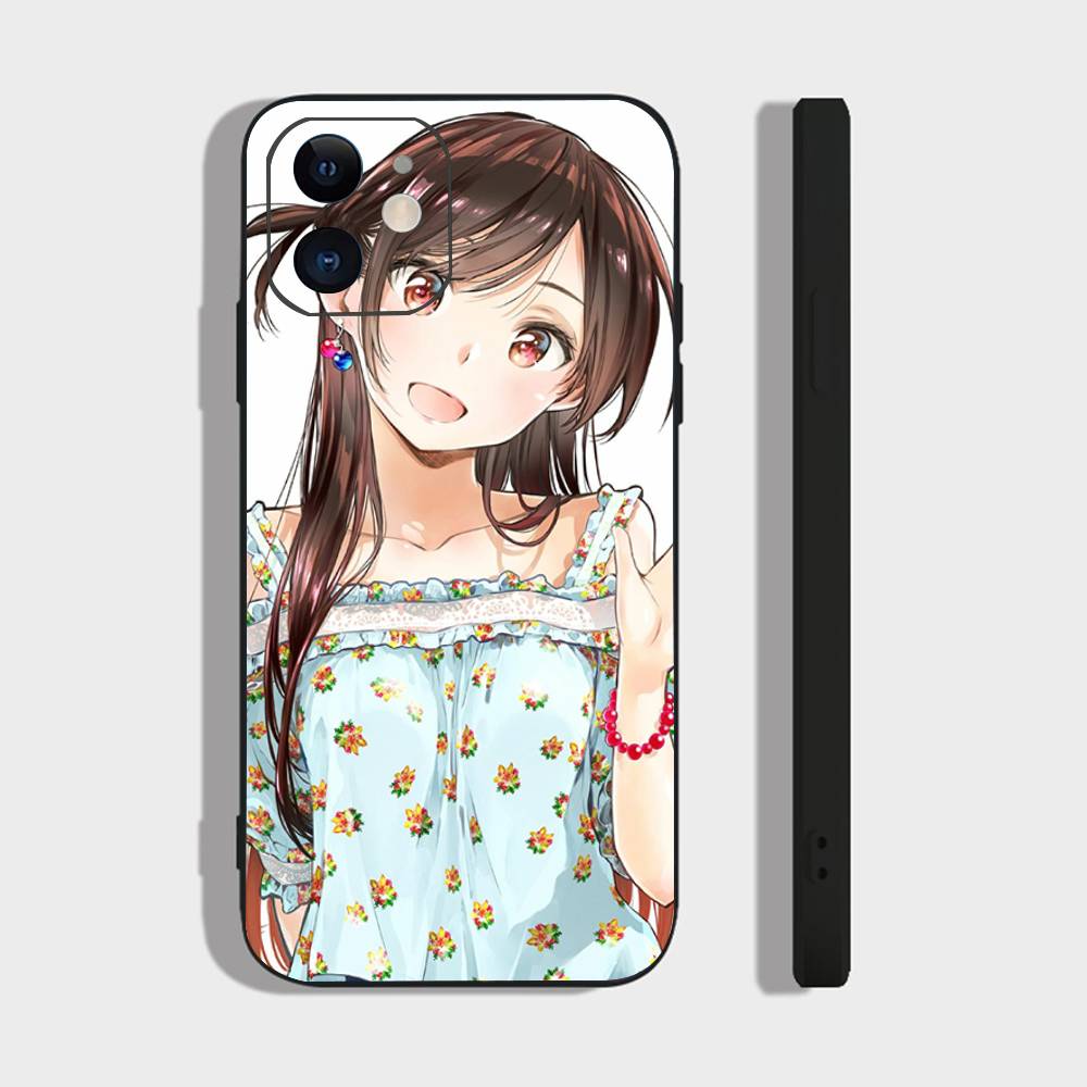 Mizuhara Chizuru Anime Rent-A-Girlfriend Phone Case For IPhone 17 Air 16 15 14 13 Pro Max 11 12 Black Silicone Cover