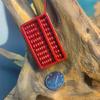 Exquisite Purple Gold Sand Mini Abacus Pendant - Compact Retro Scholar's Jewelry Gift for Car Keys
