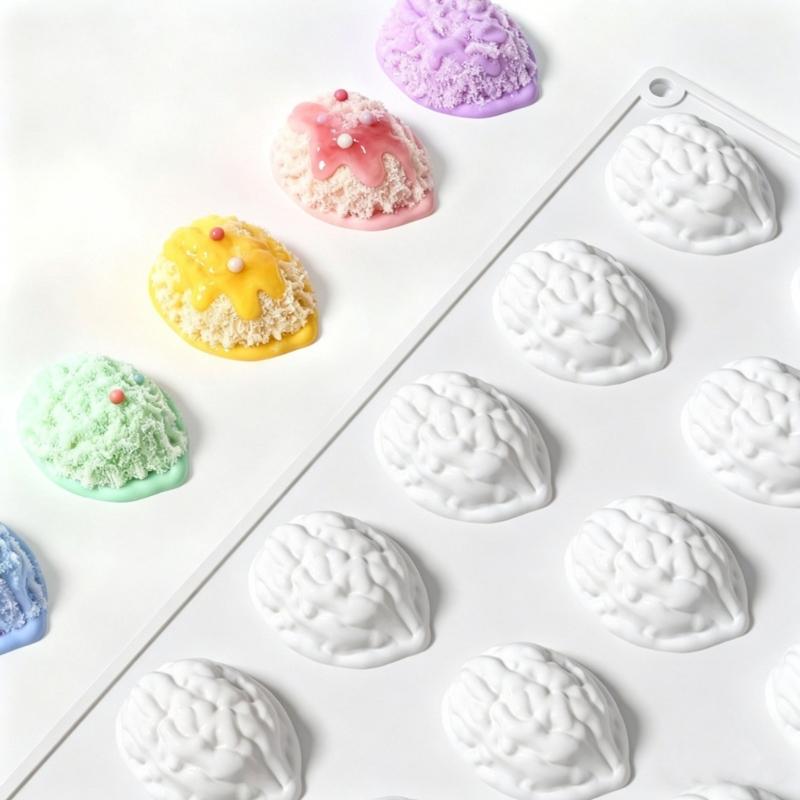 Multipurpose 18 Hole Silicone Nut Molds French Dessert Equipment For Crafting Chocolate Desserts And Sweet Cake