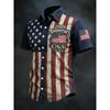 New Summer Men's Printed Casual Breathable Loose Short-Sleeve Shirt