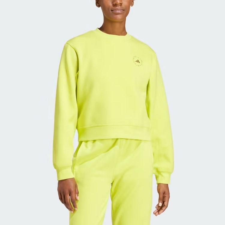 Adidas X Stella McCartney Sportswear Sweatshirt With Solid Color Logo Women Tops Yellow IJ0591