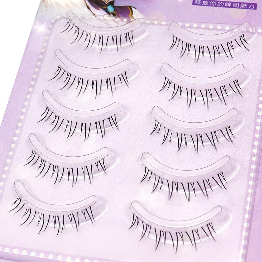 One-Piece Bottom False Eyelashes Thin Band Realistic Lower Eyelashes For Party Weddings Or Dates