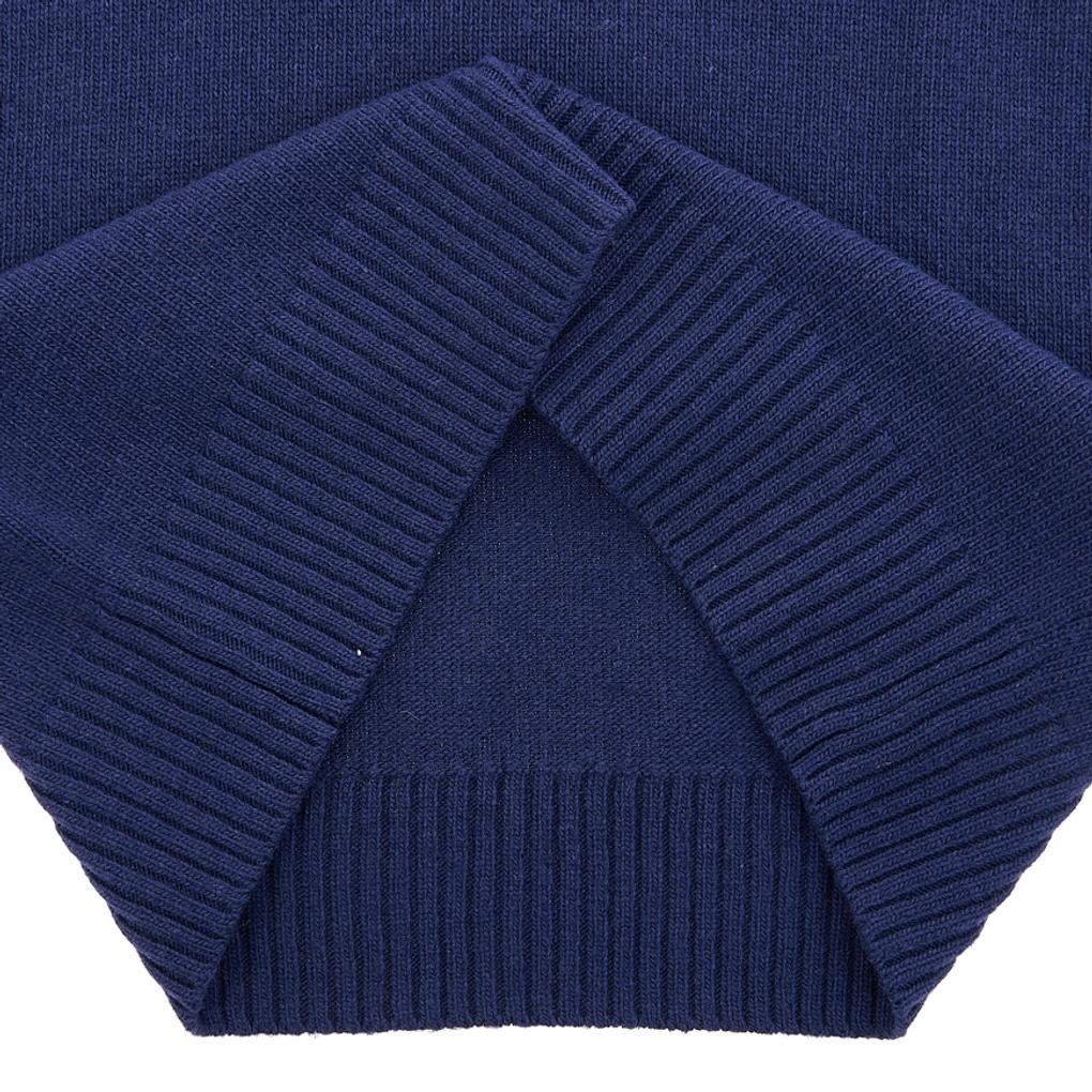 Stone Island Solid Color Logo Long Sleeve Crew Neck Sweater Kids sweater Blue 7516506A1-V0027