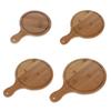 Neu 7/8/9 Zoll Langlebiges Rundes Holz-Pizza-Servierbrett Backschieber Schneidebrett Pizzaform Küchenzubehör Pizzablech
