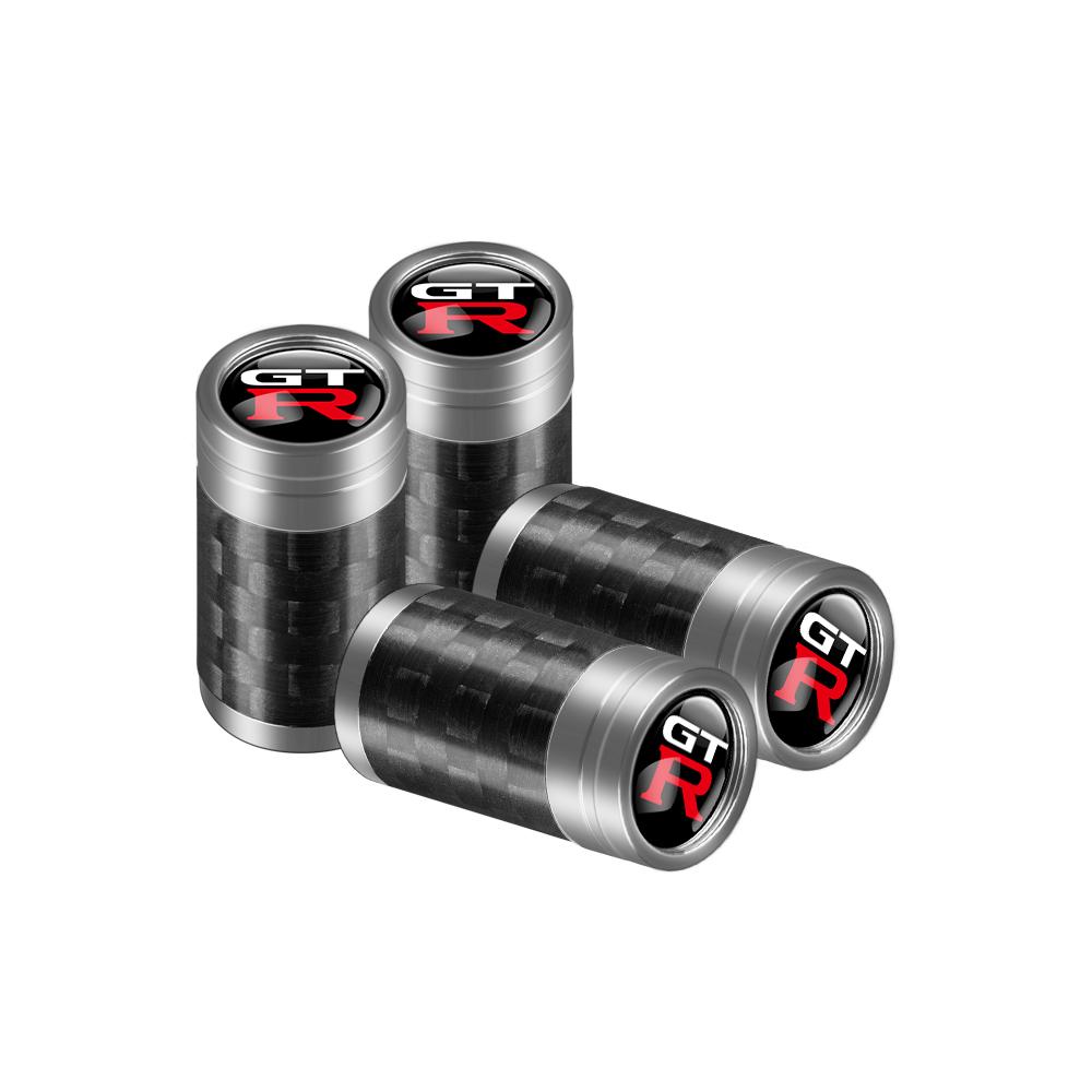 ARE4 4Pcs Car Metal Carbon Fiber Wheel Tire Valve Tyre Dust Caps Badge For Nissan GTR Nismo X-trail Qashqai Leaf Note Juke Sentra