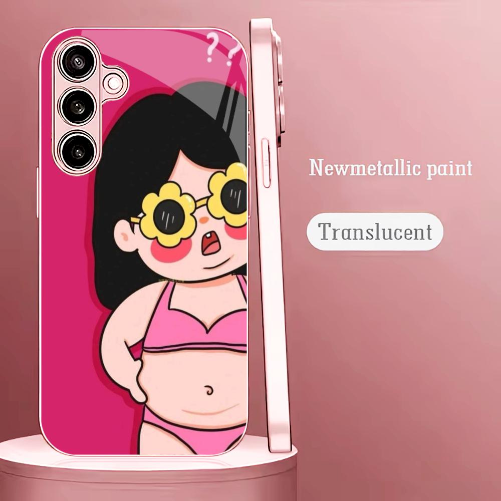 Bikini girl fashion funny Phone Case Glass TPU Smartphone Case for Samsung Galaxy S26 S25 S24 S23 S22 FE Ultra Plus coque Funda