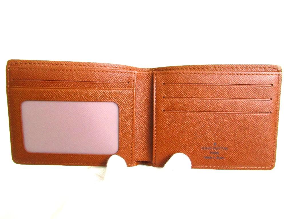 Authentic LOUIS VUITTON Monogram Brown Leather Bifold Bill Wallet M60930 #b270  Seller refurbished