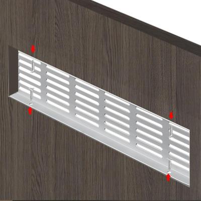 Door Vent Aluminum Alloy Efficient Interior Ventilation Grill for Cabinet Bathroom Kitchen
