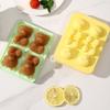 Ice Making Silicone Model 4 Grid Ice Box Durable 3D Bear Shape Mold  Summer