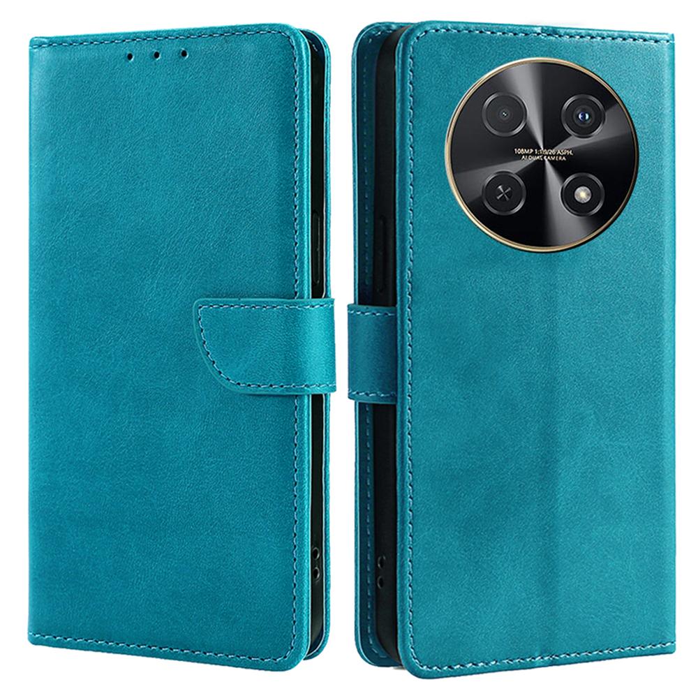 

For Huawei nova 12i 4G Case Calf Texture Magnetic Clasp Stand Mobile Phone Cover Baby Blue
