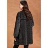 Kebeier Women's Elegant Thickened Faux Fur Mid-length Coat
