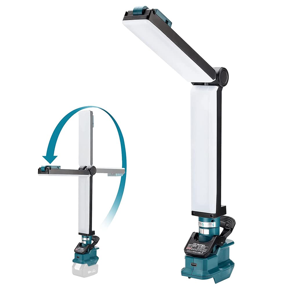 Orginer Rechargeable LED Work Compatible with Makita 18V High Rotating Light Ideal for Outdoor Nighttime Car Disaster Power and Earthquakes Sold Main