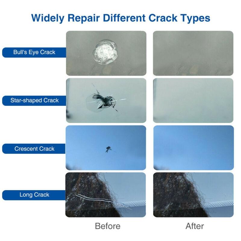 Black Glass Repair Fluid Reusable Windscreen Windshield