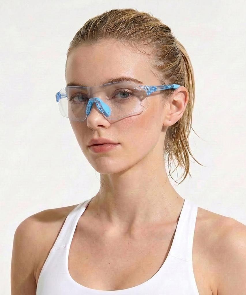 Tuditeo Une Sports Outdoor Goggles Sunglasses C7 Photochromic Blue/Clear Frame Blue