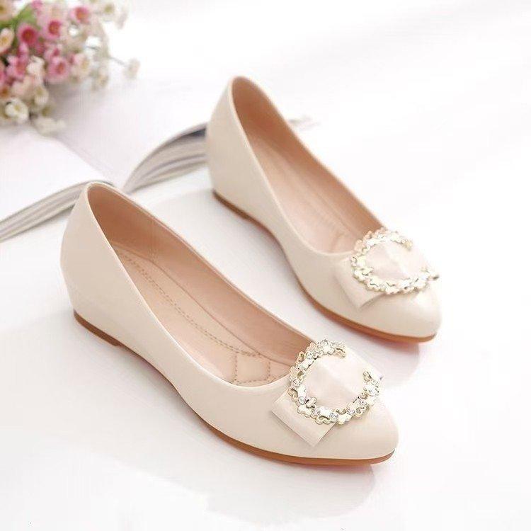 Women's soft leather single shoes women's 2025 autumn new flat-bottomed casual versatile non-slip soft sole one-pedal Doudou shoes women