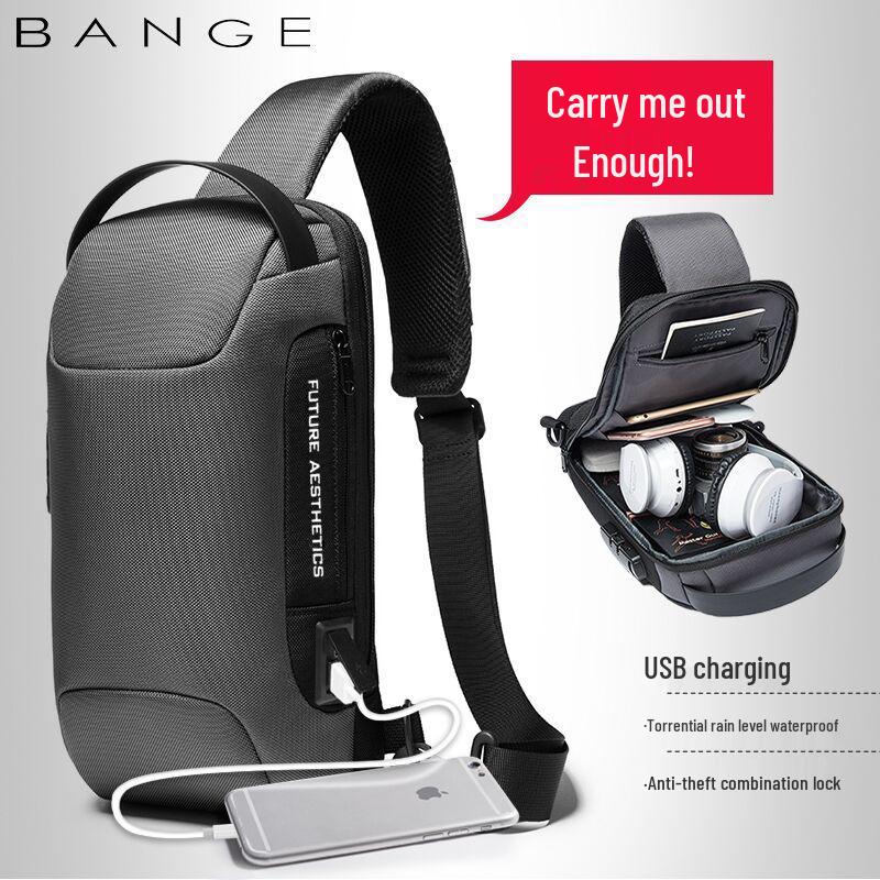 TikTok Sports Car Chest Bag: Men's Waterproof Crossbody Single Shoulder Bag