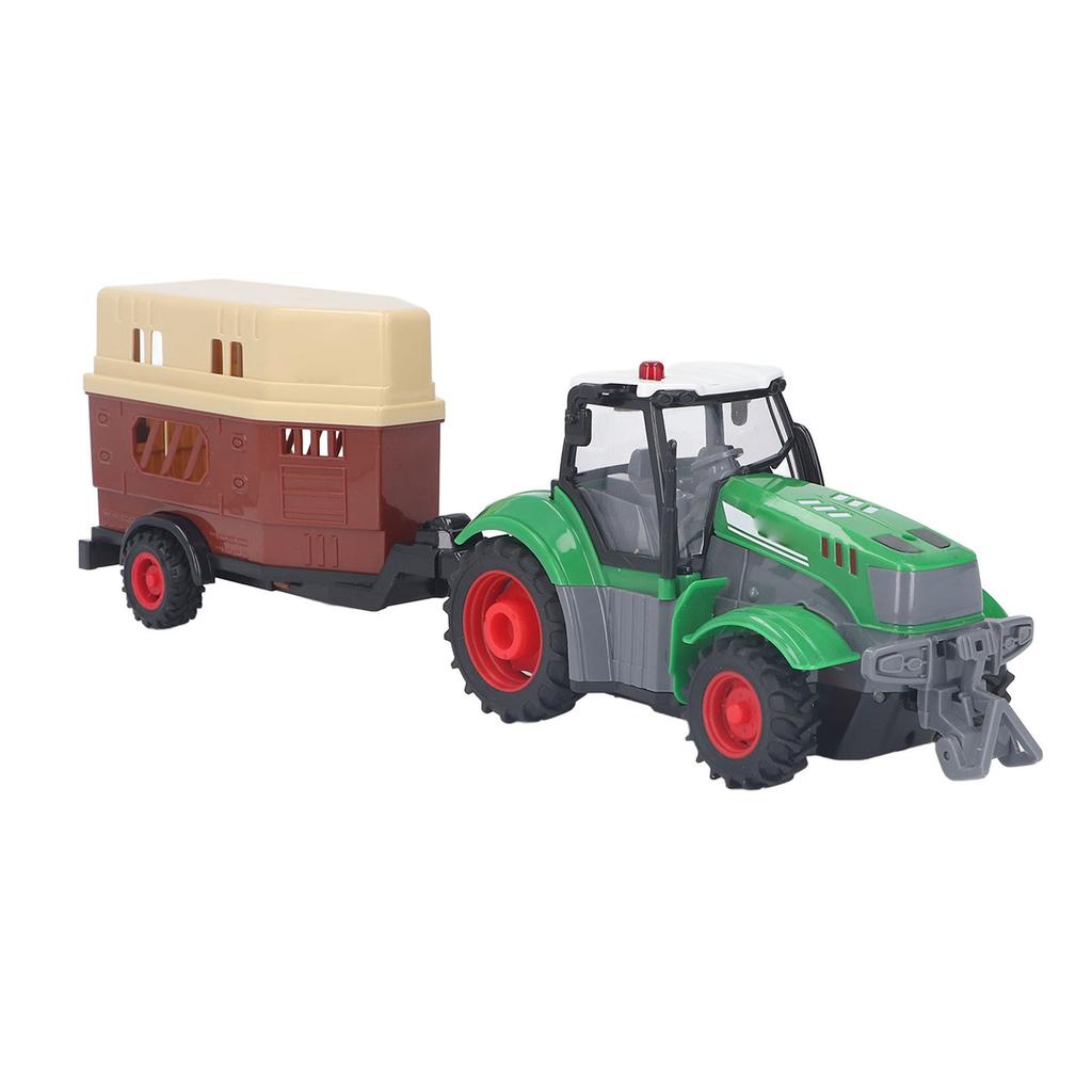 RC Farm Tractor Toy High Simulation 4 Channel Drive Remote Control Farm Truck Toy with Carriage
