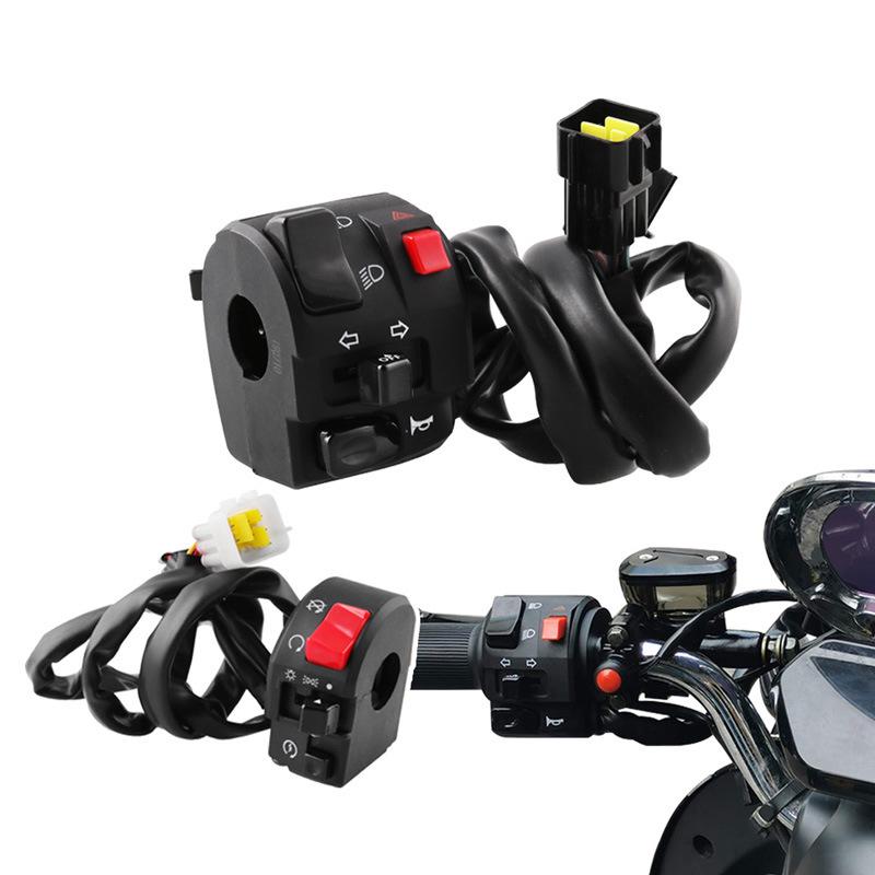 22mm Motorcycle Switches Motorbike Horn Button Turn Signal Electric Fog Lamp Light Start Handlebar Controller Switch Universal