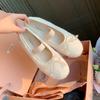 Fashion Mary Jane Shoes Women's Shoes Round Toe Plus Size Women's Shoes Bow Silk Satin Ballet Flats  Spring/Autumn Flats Women Shoes
