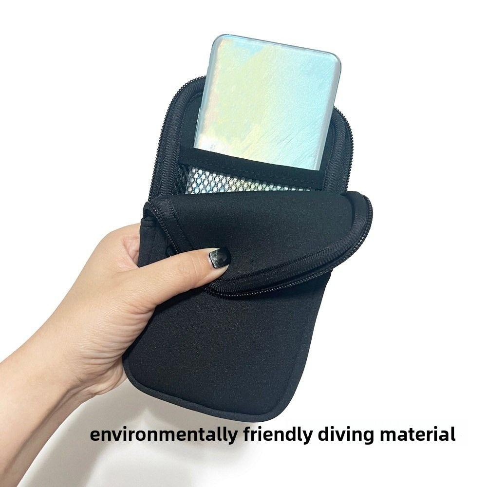 Neoprene Zipper Phone Bag Belt Wearing Phone Bag Pouch  Portable Power Source