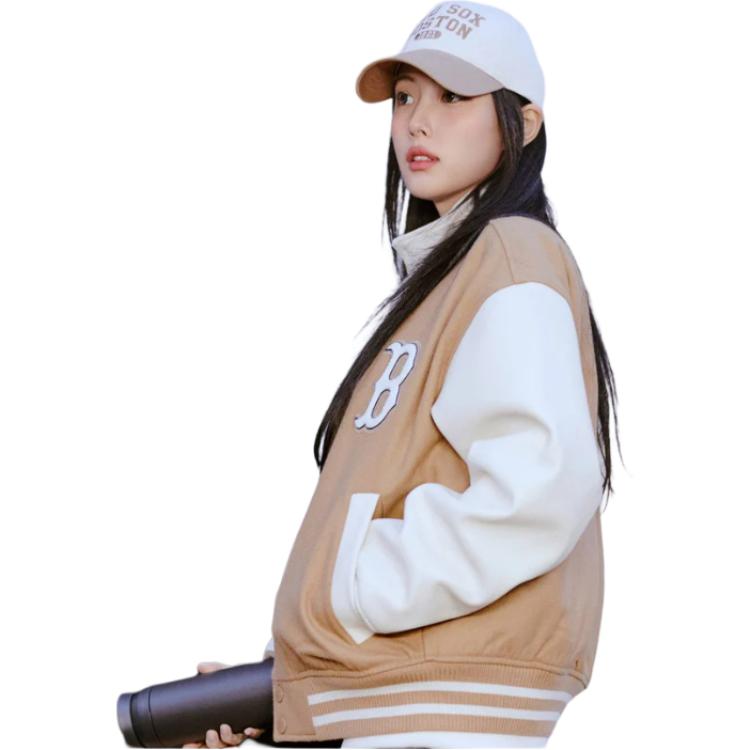 MLB SS24 Baseball Jacket Unisex Tan 3AJPV0141-43BGD