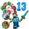 MC Pixel Games Birthday Party Decorations Tableware Cup Plate Napkin Tablecloth My World Balloon  Party Favors Gifts Supplies