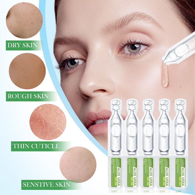 SADOER Aloe Vera Anti Aging Face Serum Moisturizing Brightening Firming Hydrating Facial Essence Beauty Face Skin Care Products