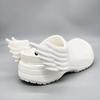 2 Pairs Shoe Wing White ABS Washable with Buckle Wing Shoe Attachment Accessory for Decoration